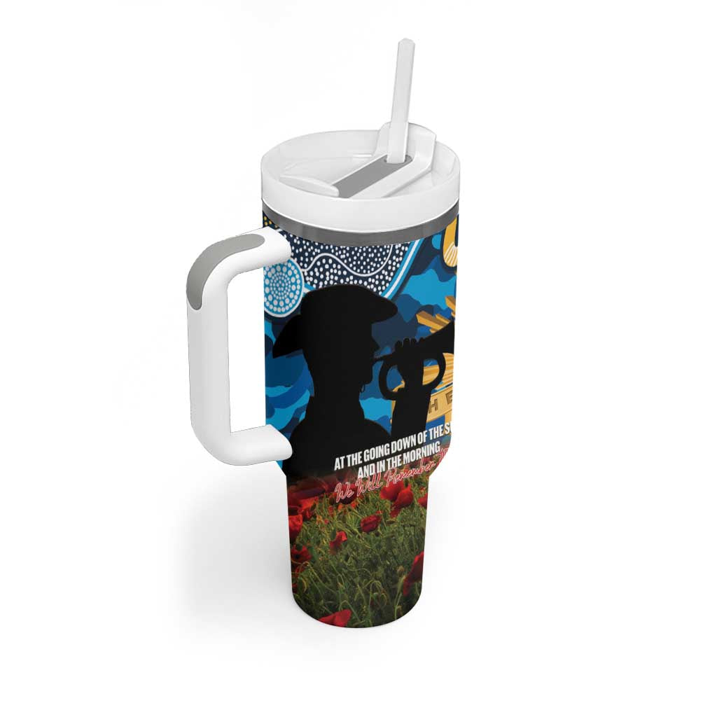Personalised Titans Rugby ANZAC Day Tumbler With Handle Last Post Poppy We Will Remember Them