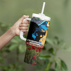 Personalised Titans Rugby ANZAC Day Tumbler With Handle Last Post Poppy We Will Remember Them
