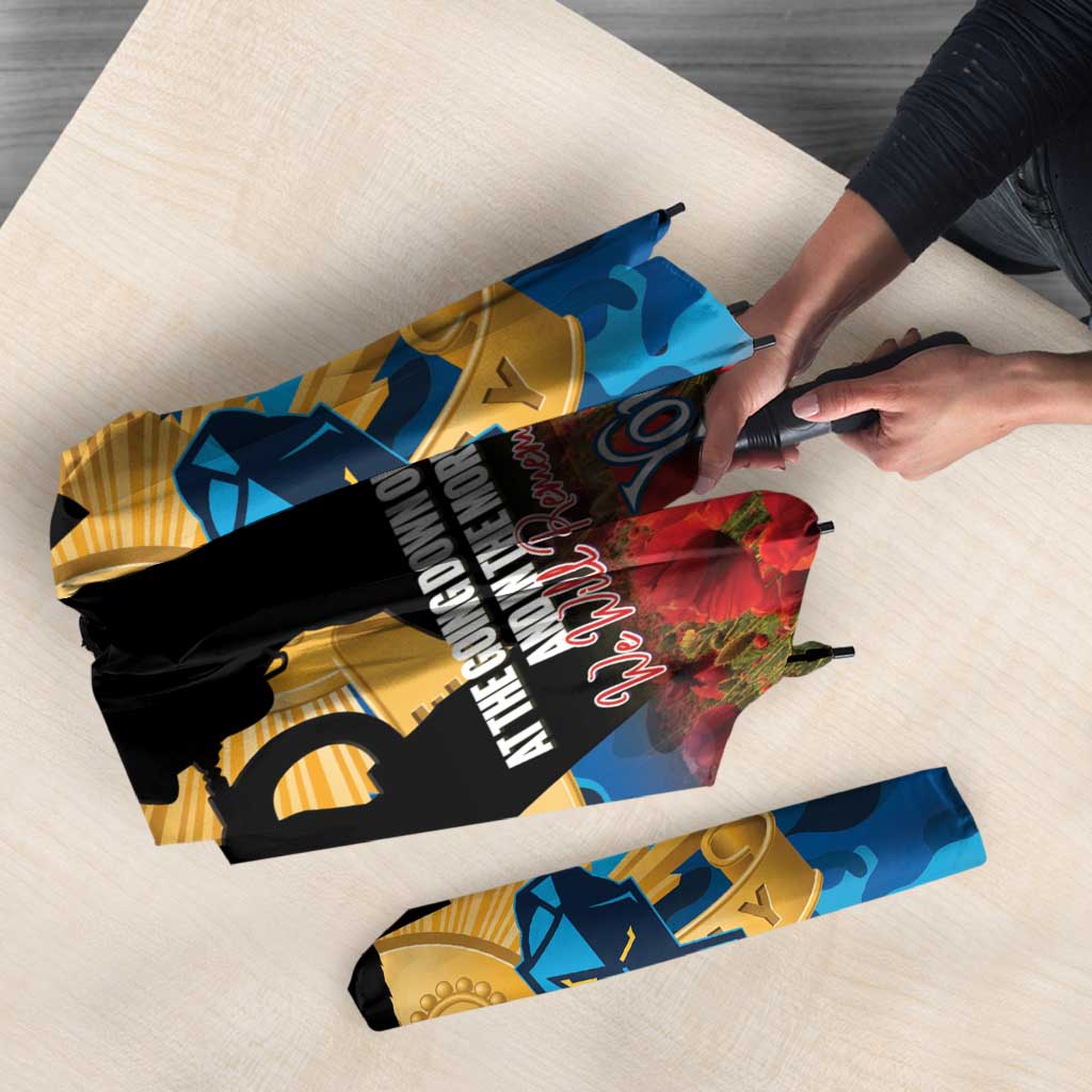 Personalised Titans Rugby ANZAC Day Umbrella Last Post Poppy We Will Remember Them
