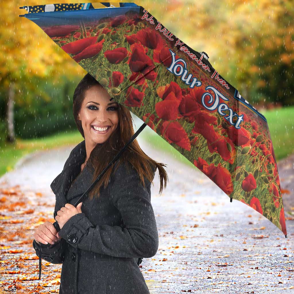 Personalised Titans Rugby ANZAC Day Umbrella Last Post Poppy We Will Remember Them