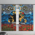 Personalised Titans Rugby ANZAC Day Window Curtain Last Post Poppy We Will Remember Them