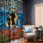 Personalised Titans Rugby ANZAC Day Window Curtain Last Post Poppy We Will Remember Them