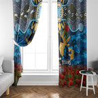 Personalised Titans Rugby ANZAC Day Window Curtain Last Post Poppy We Will Remember Them