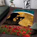 Wallabies ANZAC Day Area Rug Last Post Poppy Lest We Forget