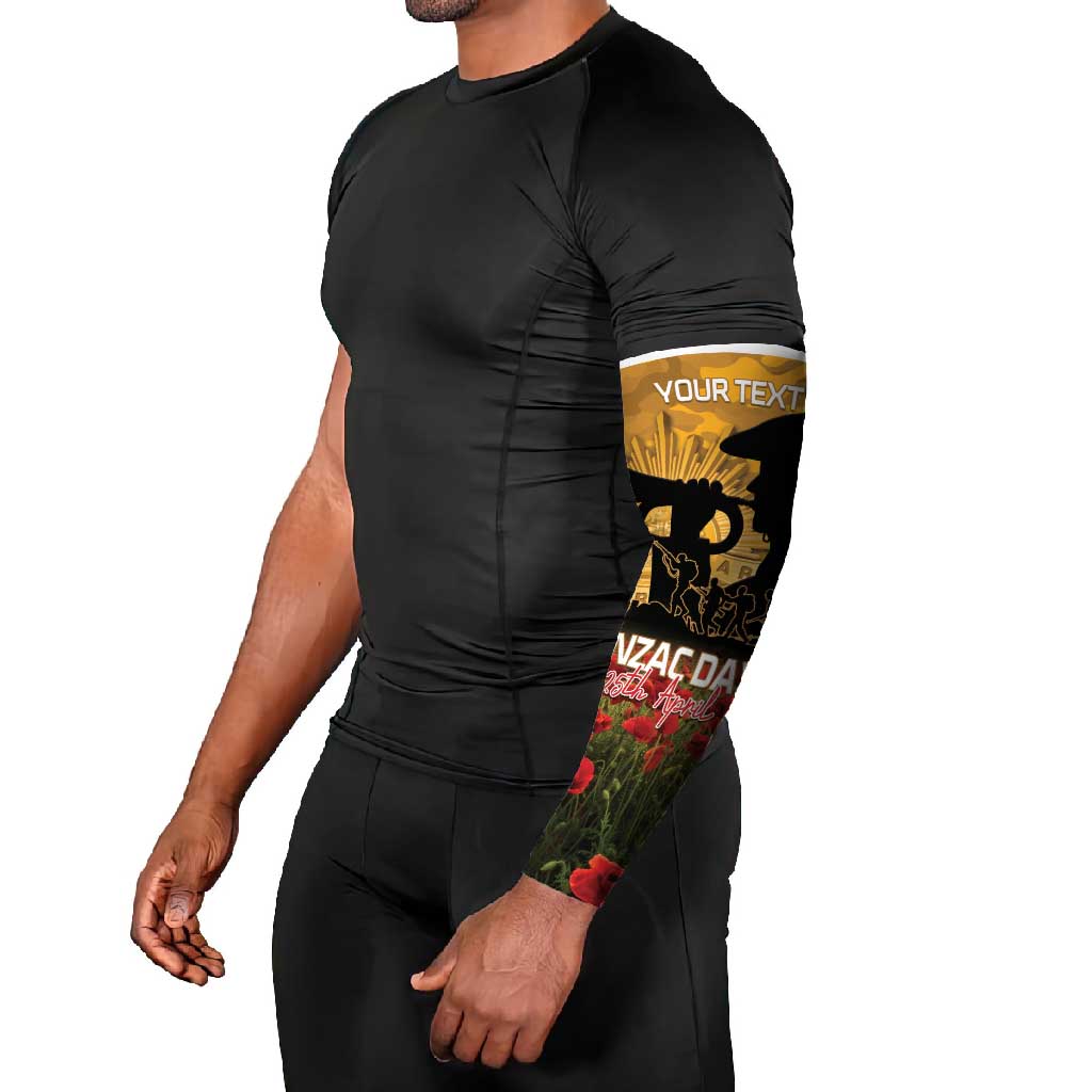 Personalised Wallabies ANZAC Day Arm Sleeves Last Post Poppy Lest We Forget