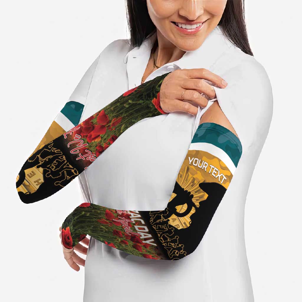 Personalised Wallabies ANZAC Day Arm Sleeves Last Post Poppy Lest We Forget