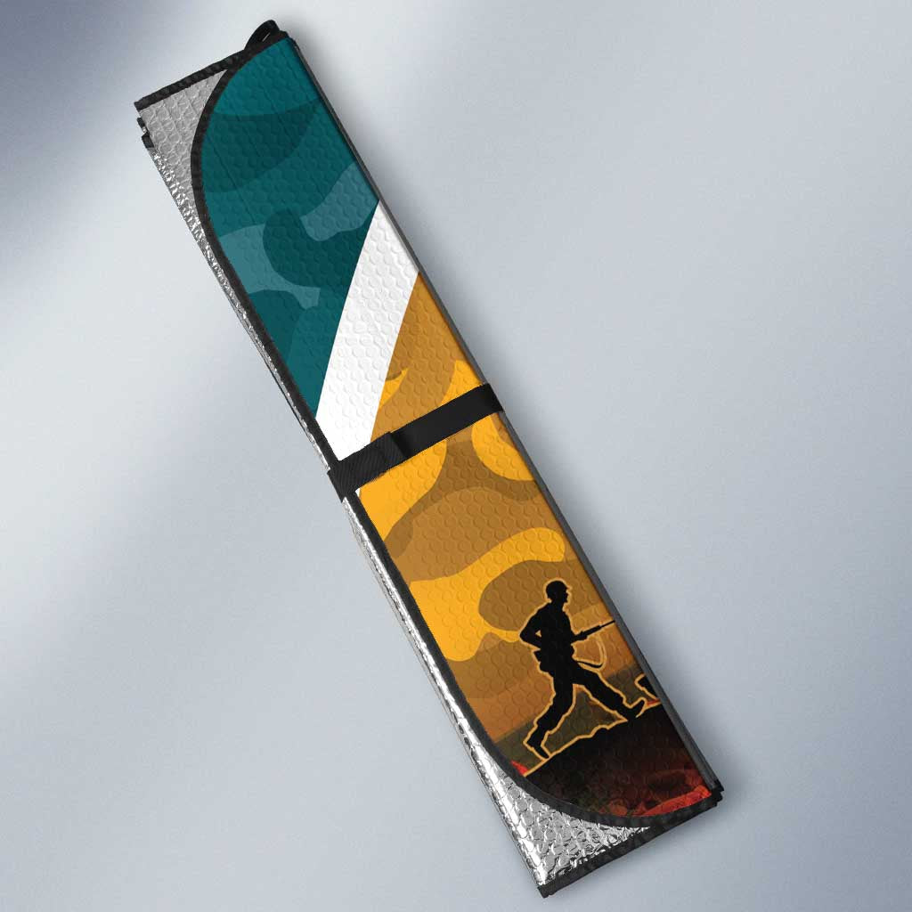 Wallabies ANZAC Day Auto Sun Shade Last Post Poppy Lest We Forget