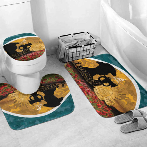 Wallabies ANZAC Day Bathroom Set Last Post Poppy Lest We Forget
