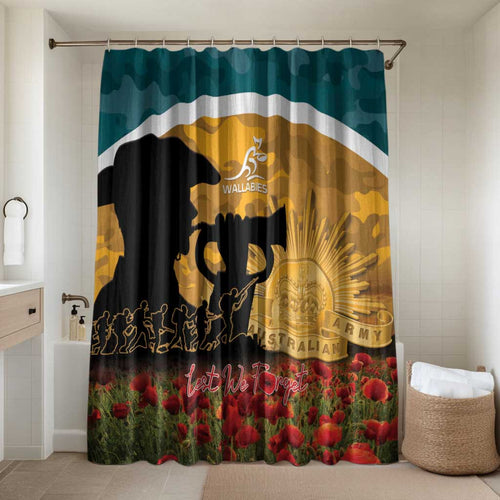 Wallabies ANZAC Day Bathroom Set Last Post Poppy Lest We Forget