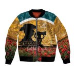 Personalised Wallabies ANZAC Day Bomber Jacket Last Post Poppy Lest We Forget