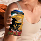 Personalised Wallabies ANZAC Day 4 in 1 Can Cooler Tumbler Last Post Poppy Lest We Forget