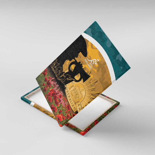 Wallabies ANZAC Day Canvas Wall Art Last Post Poppy Lest We Forget