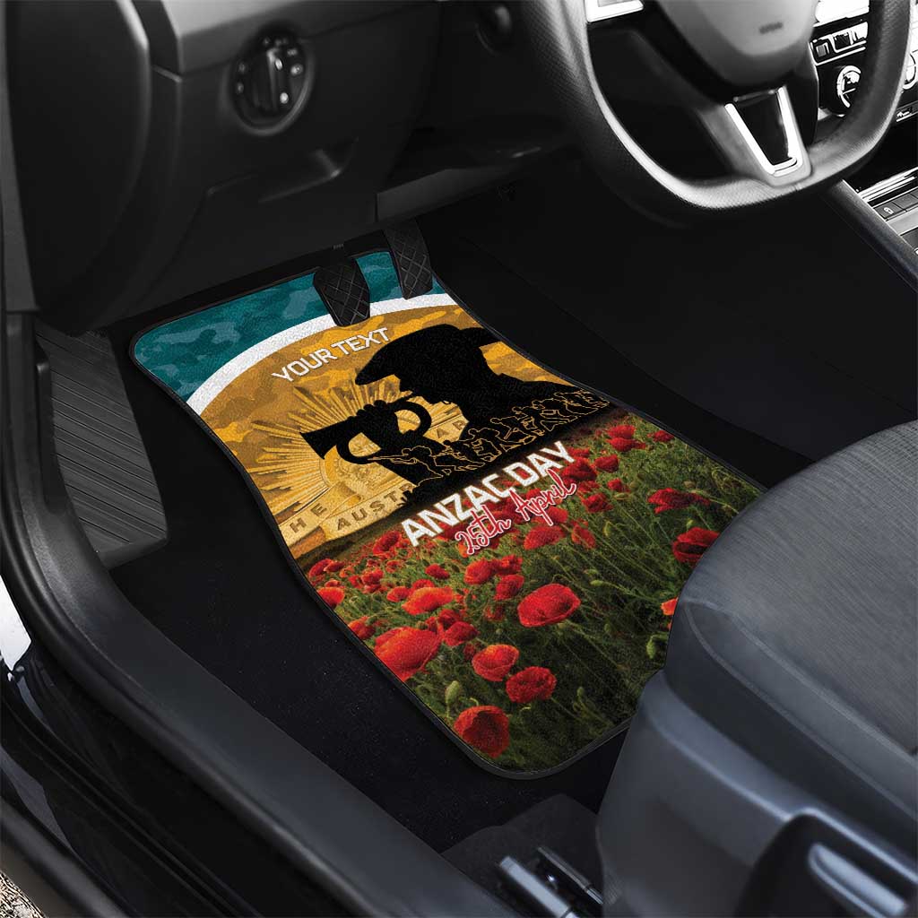 Personalised Wallabies ANZAC Day Car Mats Last Post Poppy Lest We Forget
