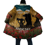 Personalised Wallabies ANZAC Day Cloak Last Post Poppy Lest We Forget