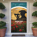 Personalised Wallabies ANZAC Day Door Cover Last Post Poppy Lest We Forget