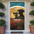 Personalised Wallabies ANZAC Day Door Cover Last Post Poppy Lest We Forget