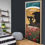 Personalised Wallabies ANZAC Day Door Cover Last Post Poppy Lest We Forget