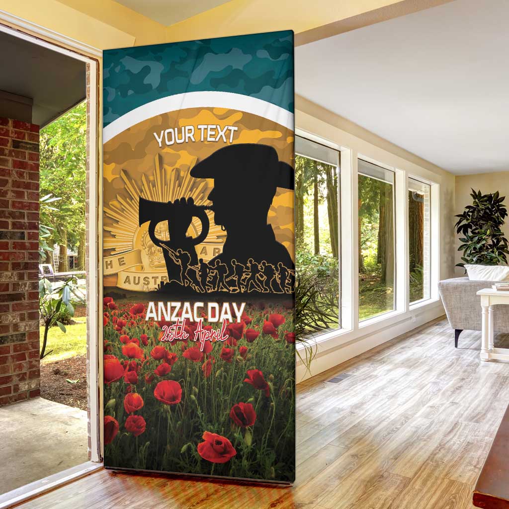 Personalised Wallabies ANZAC Day Door Cover Last Post Poppy Lest We Forget