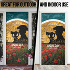 Personalised Wallabies ANZAC Day Door Cover Last Post Poppy Lest We Forget