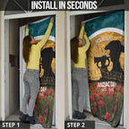 Personalised Wallabies ANZAC Day Door Cover Last Post Poppy Lest We Forget