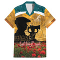 Personalised Wallabies ANZAC Day Family Matching Summer Maxi Dress and Hawaiian Shirt Last Post Poppy Lest We Forget