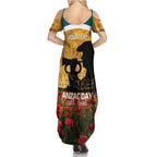 Personalised Wallabies ANZAC Day Family Matching Summer Maxi Dress and Hawaiian Shirt Last Post Poppy Lest We Forget