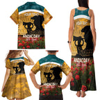 Personalised Wallabies ANZAC Day Family Matching Tank Maxi Dress and Hawaiian Shirt Last Post Poppy Lest We Forget