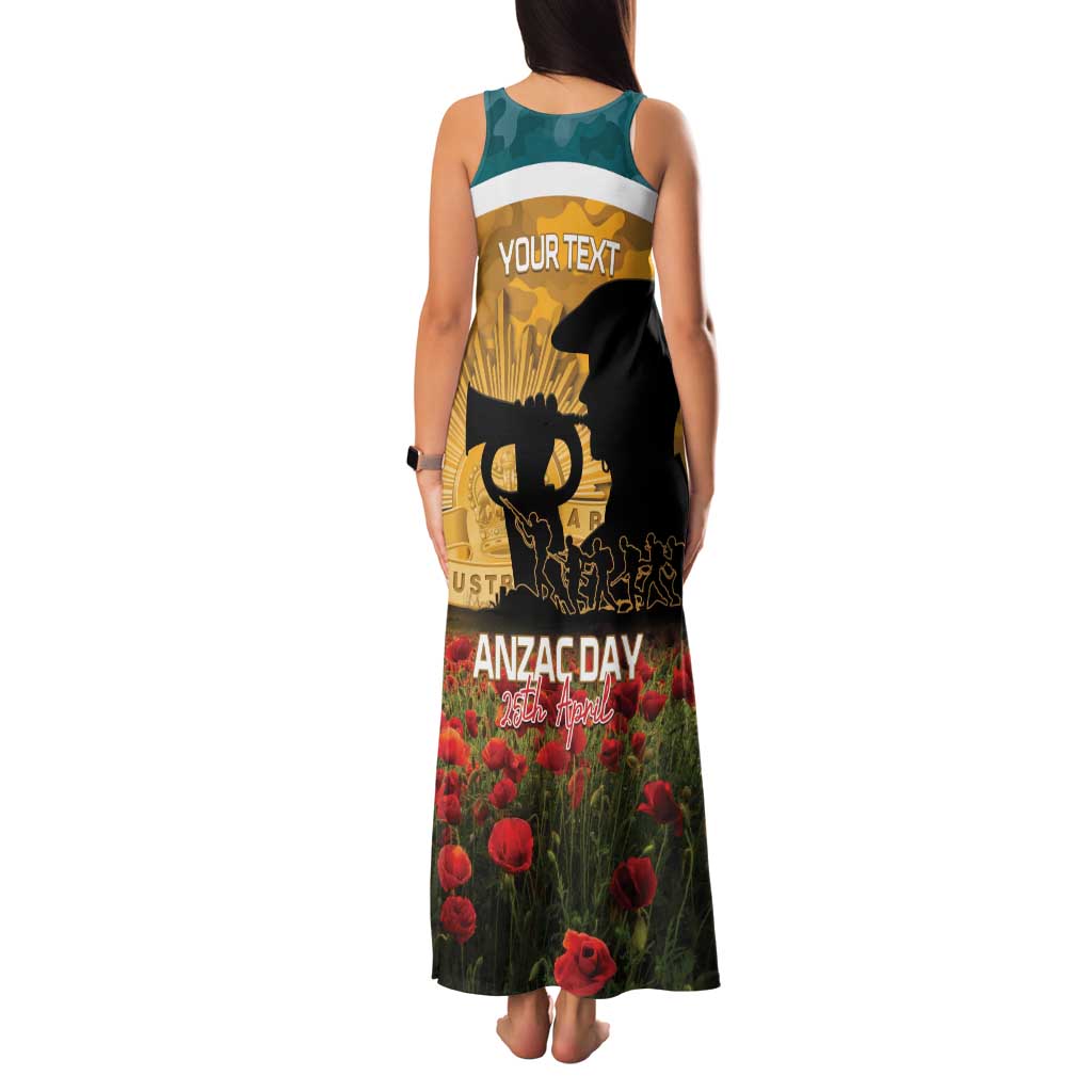 Personalised Wallabies ANZAC Day Family Matching Tank Maxi Dress and Hawaiian Shirt Last Post Poppy Lest We Forget