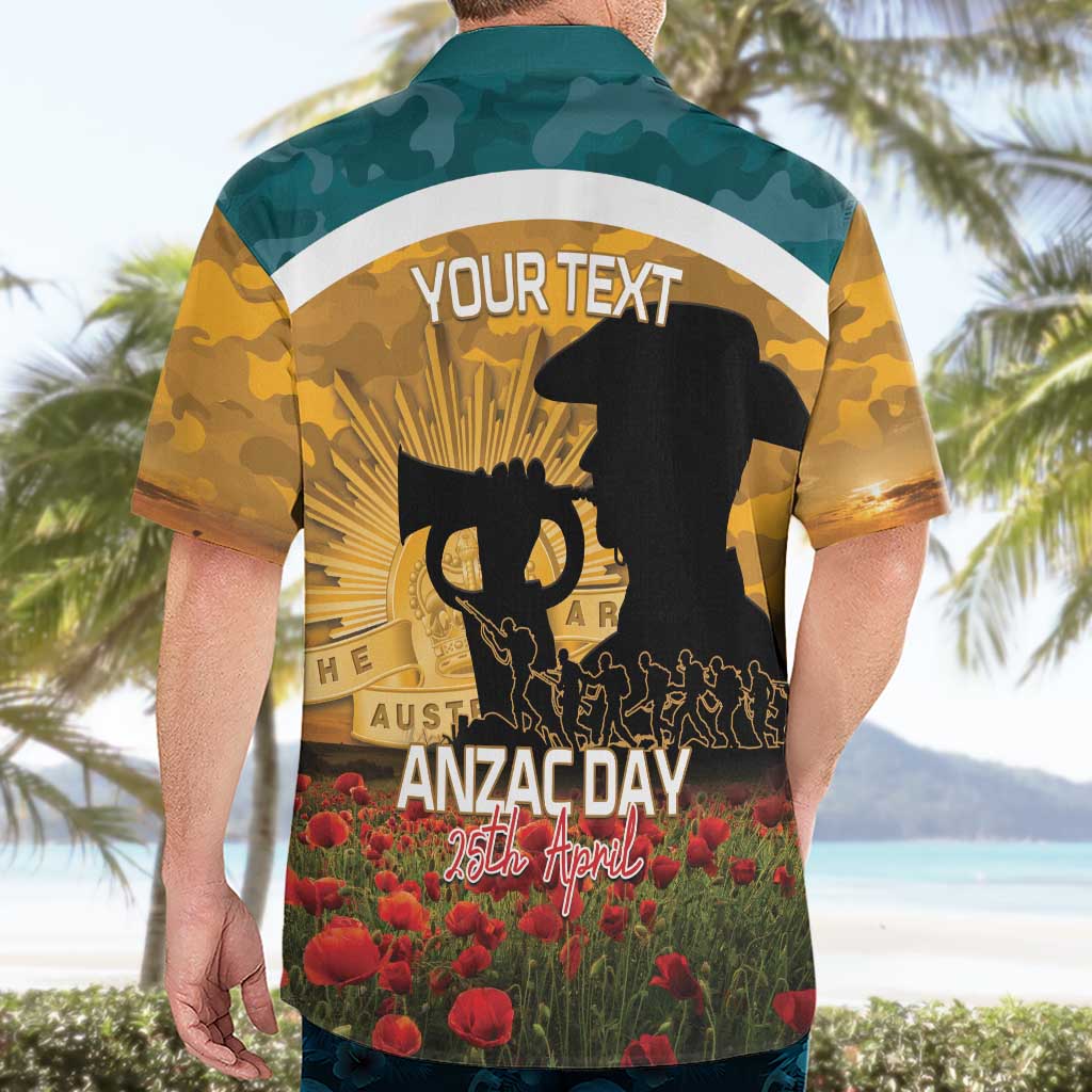 Personalised Wallabies ANZAC Day Hawaiian Shirt Last Post Poppy Lest We Forget