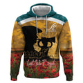 Personalised Wallabies ANZAC Day Hoodie Last Post Poppy Lest We Forget