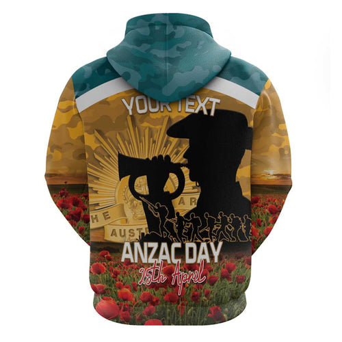 Personalised Wallabies ANZAC Day Hoodie Last Post Poppy Lest We Forget