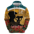 Personalised Wallabies ANZAC Day Hoodie Last Post Poppy Lest We Forget