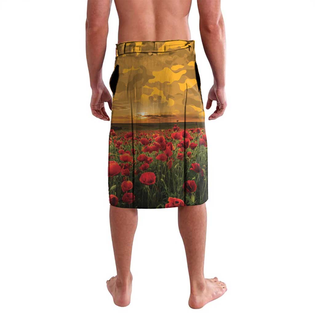 Personalised Wallabies ANZAC Day Lavalava Last Post Poppy Lest We Forget