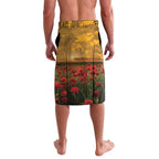 Personalised Wallabies ANZAC Day Lavalava Last Post Poppy Lest We Forget