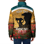 Personalised Wallabies ANZAC Day Padded Jacket Last Post Poppy Lest We Forget