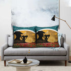 Wallabies ANZAC Day Pillow Cover Last Post Poppy Lest We Forget