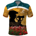 Personalised Wallabies ANZAC Day Polo Shirt Last Post Poppy Lest We Forget