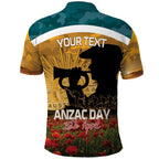 Personalised Wallabies ANZAC Day Polo Shirt Last Post Poppy Lest We Forget