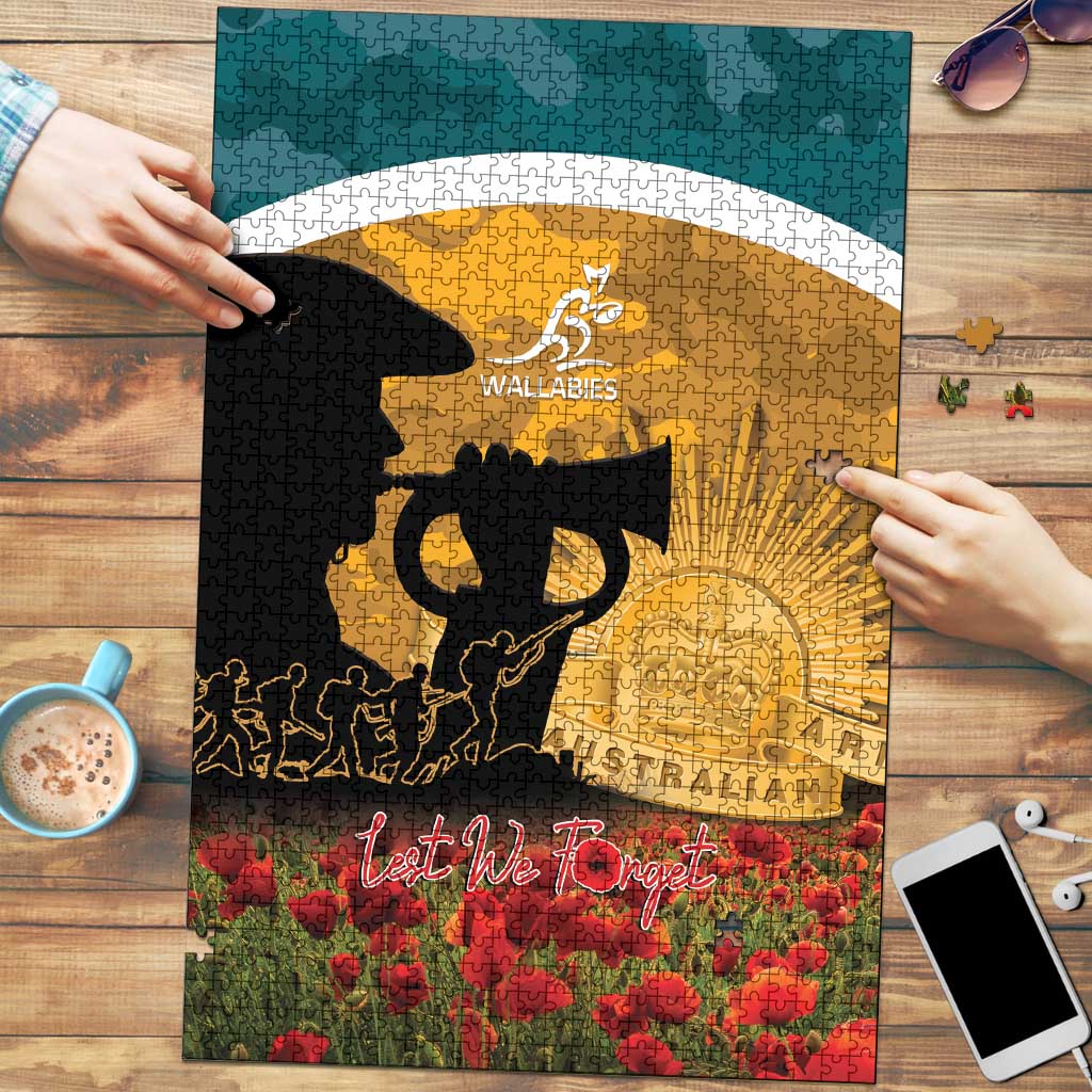 Wallabies ANZAC Day Puzzle Last Post Poppy Lest We Forget