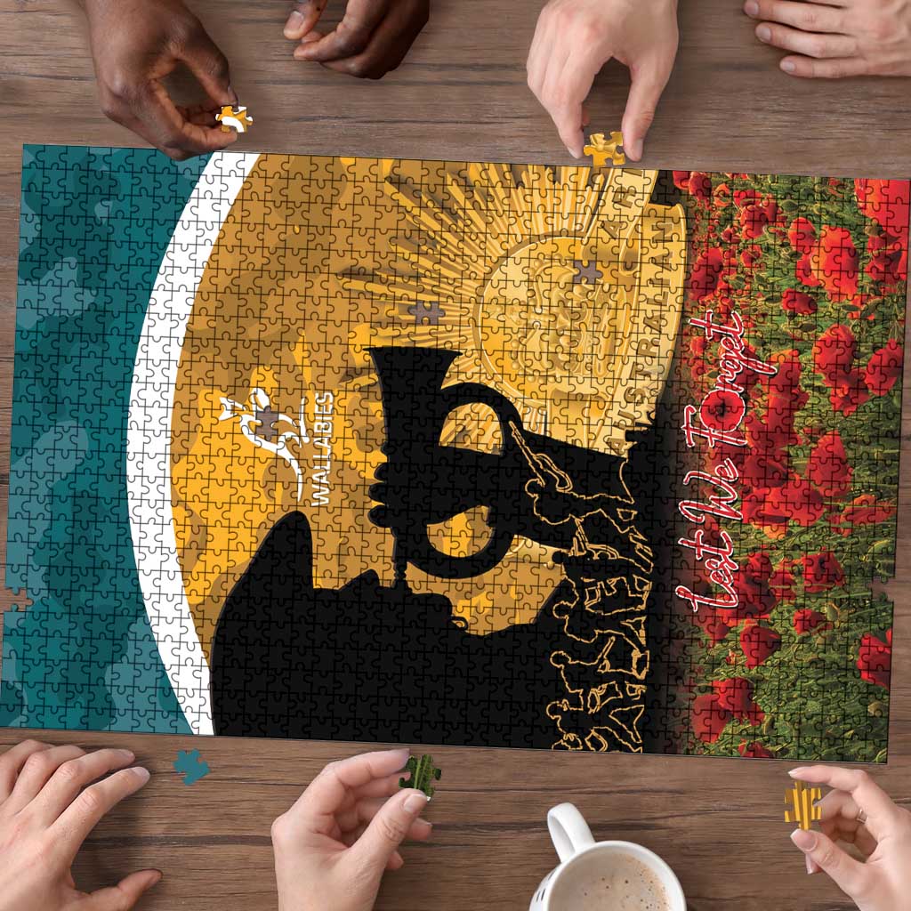 Wallabies ANZAC Day Puzzle Last Post Poppy Lest We Forget