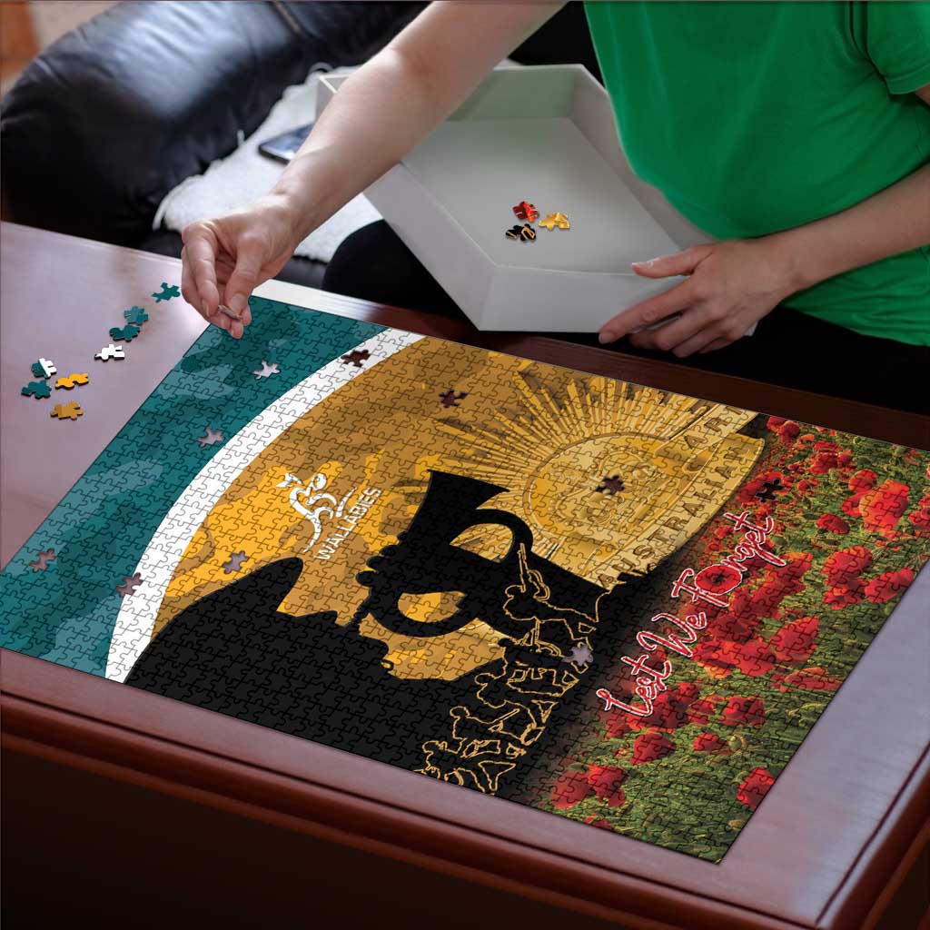 Wallabies ANZAC Day Puzzle Last Post Poppy Lest We Forget