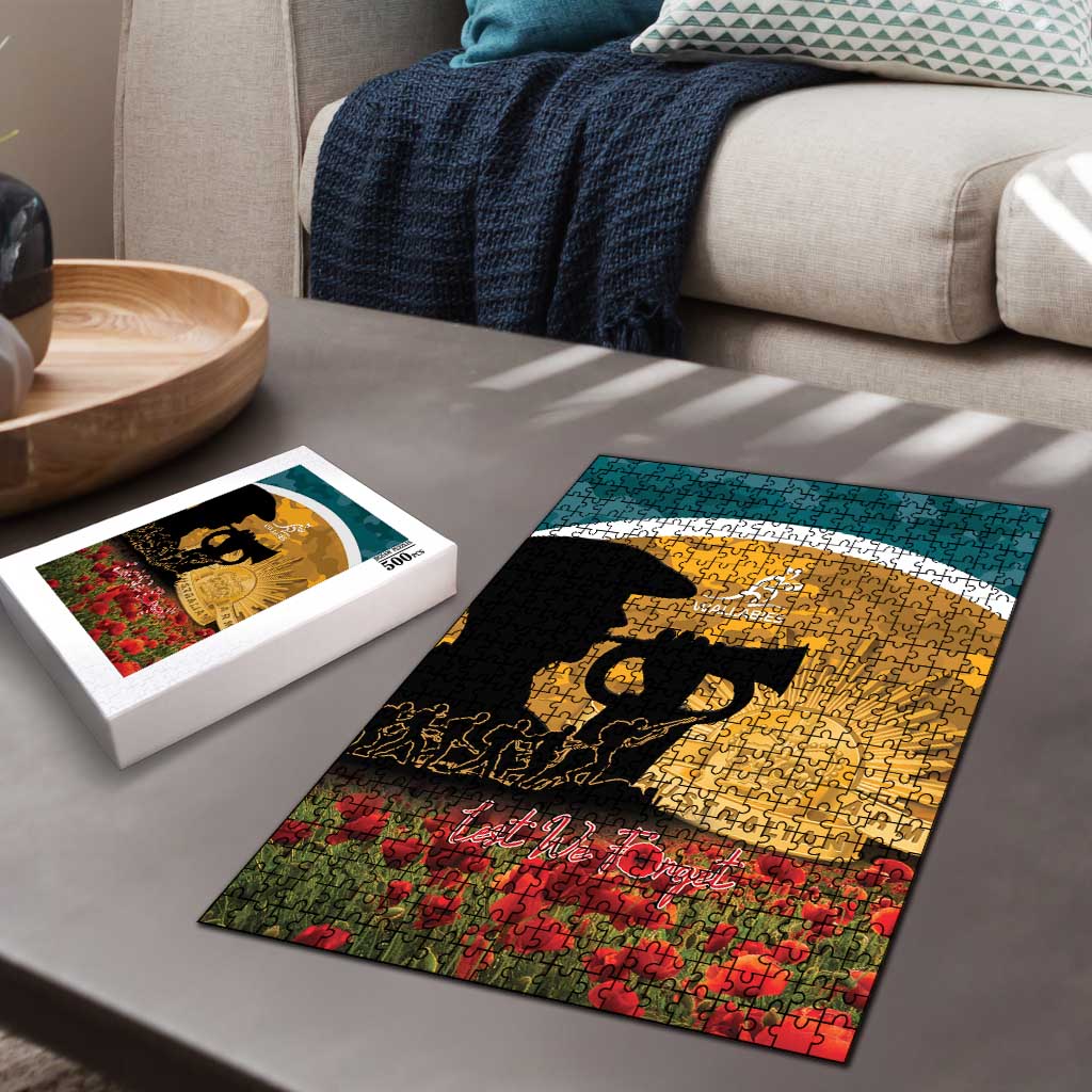 Wallabies ANZAC Day Puzzle Last Post Poppy Lest We Forget