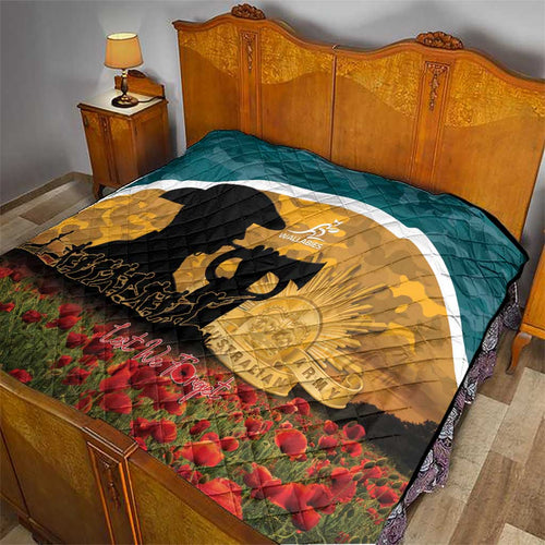 Wallabies ANZAC Day Quilt Last Post Poppy Lest We Forget