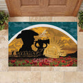 Wallabies ANZAC Day Rubber Doormat Last Post Poppy Lest We Forget