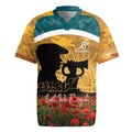Personalised Wallabies ANZAC Day Rugby Jersey Last Post Poppy Lest We Forget