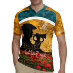 Personalised Wallabies ANZAC Day Rugby Jersey Last Post Poppy Lest We Forget