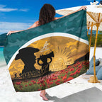 Wallabies ANZAC Day Sarong Last Post Poppy Lest We Forget