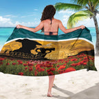 Wallabies ANZAC Day Sarong Last Post Poppy Lest We Forget