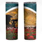 Personalised Wallabies ANZAC Day Skinny Tumbler Last Post Poppy Lest We Forget
