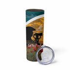 Personalised Wallabies ANZAC Day Skinny Tumbler Last Post Poppy Lest We Forget